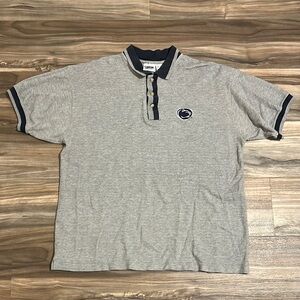 Penn State Nittany Lions Polo Shirt XL Pro Edge Gray Heather Navy 100% Cotton